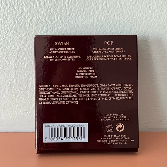 Charlotte Tilbury Pillow Talk Cheek to Chic Swish & Glow blusher ⭐️new in box. - Picture 3 of 9